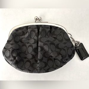 Coach black coin purse